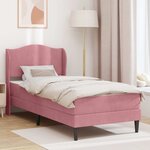 vidaXL Cadre de lit avec tête de lit Rose 80 x 200 cm Velours