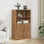 vidaXL Buffet haut chêne artisanal 60x35 5x103 5 cm bois d'ingénierie