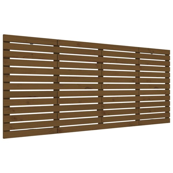 vidaXL Tête de lit murale Marron miel 206x3x91 5 cm Bois massif de pin