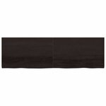 vidaXL Dessus de table marron foncé bois chêne massif traité