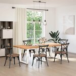 vidaXL Pieds de table à manger en forme de V  3 pièces  blanc  80 x (72-73 3) cm  acier