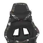 vidaXL Chaise de jeu de massage Noir et camouflage Similicuir