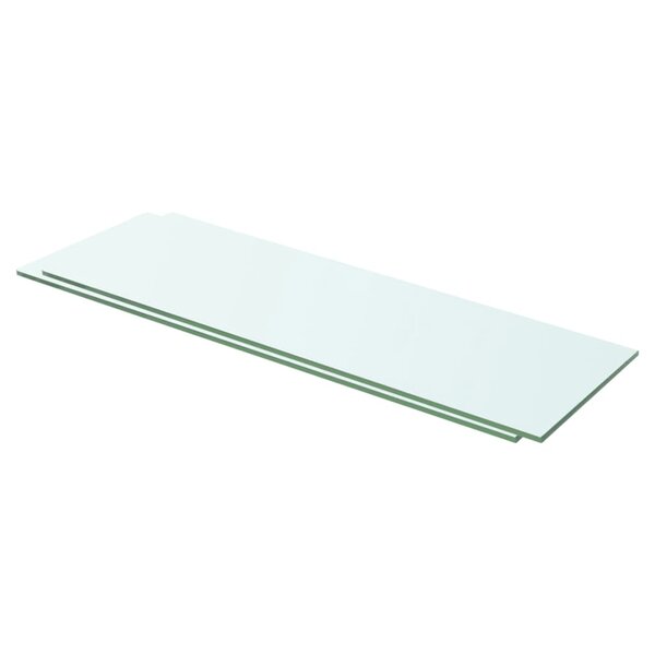 vidaXL Panneaux d'étagère 2 Pièces Verre Transparent 60 x 15 cm