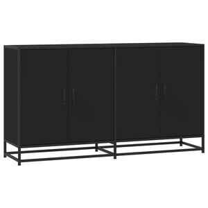 vidaXL Buffet noir 134x35x76 cm bois d’ingénierie