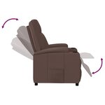 vidaXL Fauteuil inclinable Marron Similicuir