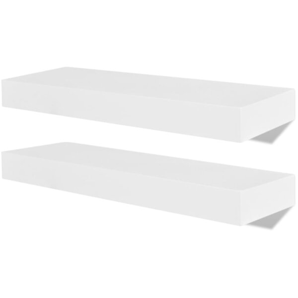 vidaXL Étagères murales 4 Pièces Blanc 40 cm