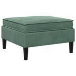 vidaXL Pouf avec Rangement Vert Mer Velours