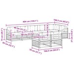 vidaXL Ensemble de canapés d'extérieur 8 pc Naturel et Crème