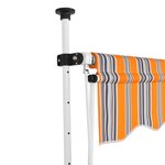 vidaXL Auvent rétractable manuel 400 cm Rayures jaunes et bleues