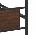 vidaXL Cadre de lit en métal sans matelas chêne marron 193x201 cm