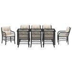 vidaXL Ensemble de salle à manger pour jardin 9 Pièces Noir polyrotin