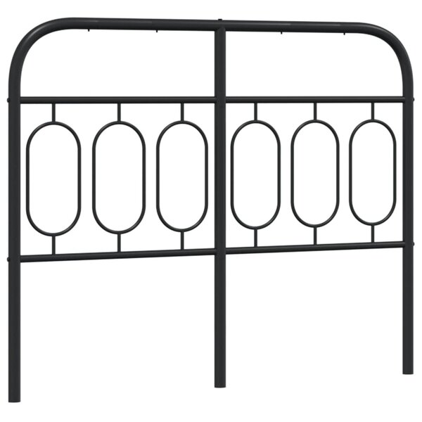 vidaXL Tête de lit métal noir 120 cm