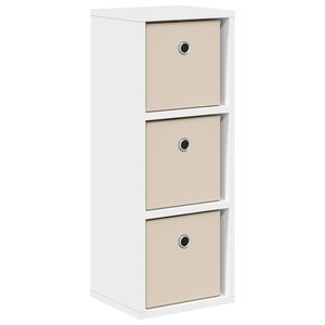vidaXL Buffet avec tiroir Blanc 25 5 x 22 x 69 5 cm