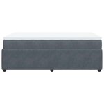vidaXL Sommier à lattes de lit et matelas Gris foncé 120x200cm Velours