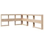 vidaXL Lit bibliothèque sans matelas 135x190 cm bois de pin massif