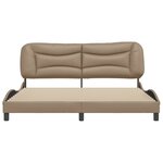 vidaXL Cadre de lit avec tête de lit Cappuccino 180x200 cm Similicuir