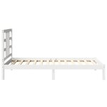 vidaXL Cadre de lit sans matelas blanc 100x200 cm bois massif