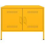 vidaXL Table basse jaune moutarde 68x50x50 5 cm acier
