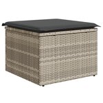 Ensemble de Canapés de Jardin avec Coussins Gris Poly Rattan 8 Pièces vidaXL