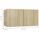 vidaXL Meubles TV suspendus 2 Pièces Chêne sonoma 60x30x30 cm