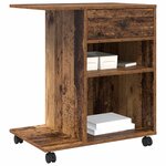 vidaXL Support d'imprimante avec tiroir Bois ancien 60 x 40 x 68 5 cm