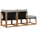 vidaXL Canapés modulaires d'extérieur 3 Pièce Gris Naturel et Clair