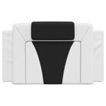 vidaXL Coussin de tête de lit noir et blanc 90 cm similicuir