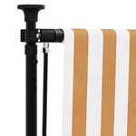 vidaXL Store roulant d'extérieur orange et blanc 100x270cm tissu acier