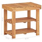 vidaXL Range-chaussures 50x32x45 cm Bois d'acacia massif