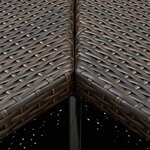 vidaXL Table d'angle de bar Marron 100x50x105 cm Résine tressée