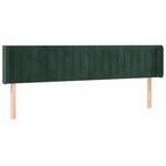 vidaXL Tête de lit à LED Vert foncé 203x16x78/88 cm Velours