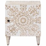 vidaXL Cabinet de chevet 2 Pièces Blanc 40 x 33 5 x 46 cm