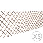 vidaXL Clôture en treillis de saule 5 Pièces 180x90 cm