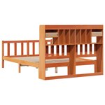 vidaXL Lit bibliothèque sans matelas cire marron 140x190 cm pin massif