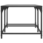 vidaXL Table basse avec dessus en verre noir 98 5x50x40 cm acier