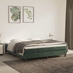 vidaXL Cadre de lit Vert foncé 160x200 cm Velours