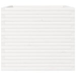 vidaXL Jardinière blanc 80x80x68 5 cm bois de pin massif