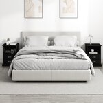 vidaXL Tables de chevet 2 Pièces noir 43x36x60 cm