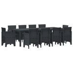 vidaXL Ensemble de salle à manger pour jardin 11 Pièces Anthracite