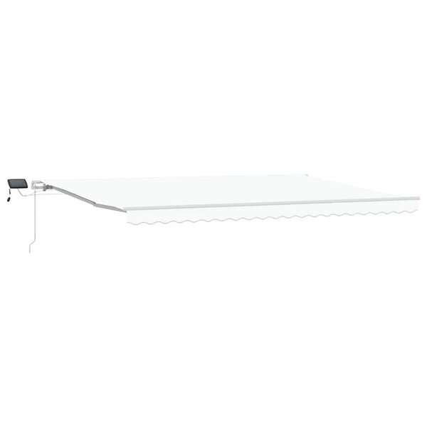 vidaXL Auvent Rétractable avec Blanc 500 ×350 cm tissu