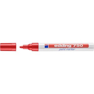 Marqueur Peinture 750 Rouge Pointe Ronde 2-4 mm EDDING