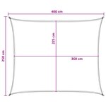 vidaXL Voile d'ombre 2 5 x 4 m HDPE Rectangulaire Jaune et blanc