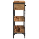 vidaXL Table Console avec tiroir Bois ancien 72 5 x 25 x 75 cm
