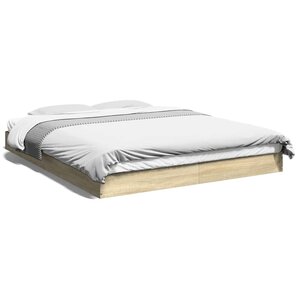 vidaXL Cadre de lit sans matelas chêne sonoma 160x200 cm
