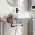 vidaXL Basin de lavage mural Sonoma gris 53 x 35 x 39 cm