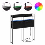 vidaXL Tête de lit de rangement Chêne noir 90 cm Bois d'ingénierie