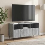 vidaXL Meuble TV Sonoma gris 102 x 34 5 x 50 cm Bois d'ingénierie