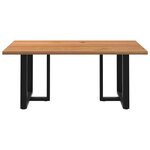 vidaXL Table à manger marron clair bois de chêne massif rectangulaire