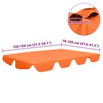 vidaXL Toit de rechange de balançoire orange 150/130x105/70 cm