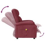 vidaXL Fauteuil de massage Rouge bordeaux Tissu
